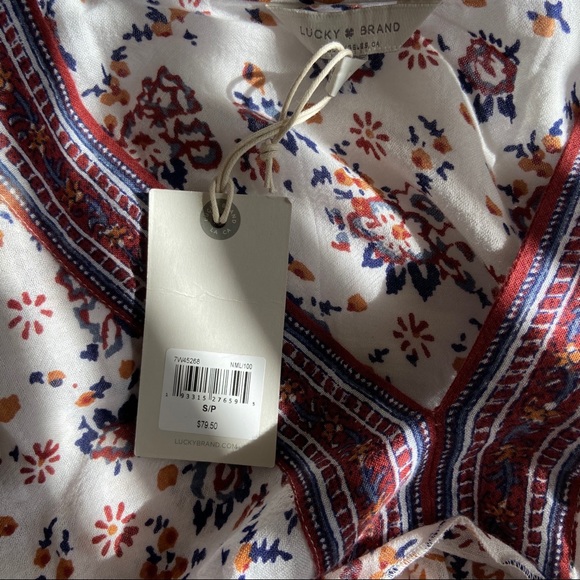 NWT; Lucky Brand floral blouse - Picture 8 of 8